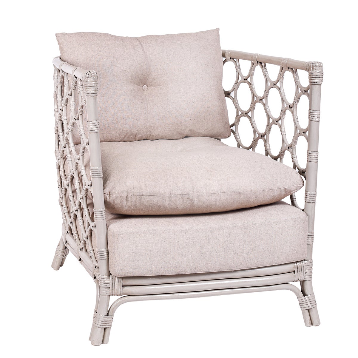 Molly Rattan Chair, Thick Cushion